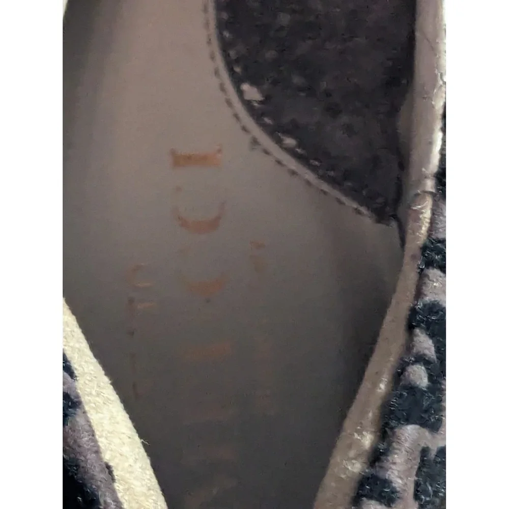 Sesto Meucci Italy Womens 9M Leopard Print Suede‎ Lace Up Sneakers Oxford Flats